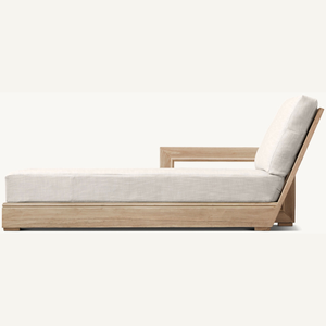 Tumbona de madera de teca para descansar con cojines suaves y cómodos, apta para uso en exteriores y resistente a la putrefacción. - Product Image 6