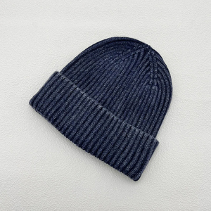 Bonnet tricoté côtelé épais teint en masse avec revers, chaud, unisexe, qualité fabricant, couvre-chef - Product Image 4