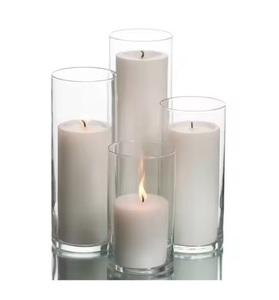 Photophore en verre de style moderne pour décoration de mariage, photophore en verre pour bougie parfumée avec impression premium en gros - Product Image 6