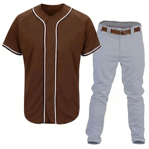 Tenue de baseball unisexe tendance, respirante, légère, en tissu durable, coupe confortable, pour sports d'équipe, ensemble uniforme de baseball - Product Image 1
