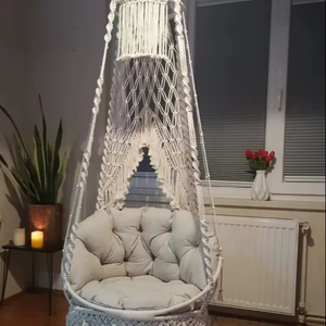 Macrame <b>Hammock</b> Swing, <b>Hammock</b> Chair, Macrame Swing Chair, Outdoor Swing, <b>Indoor</b> Swing, Adult Swing chair, Bedroom hanging chair - Product Image 1
