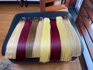 Cabello de trama de color rojo Borgoña de pelucas de cabello crudo vietnamita con precio de fábrica - Product Image 6