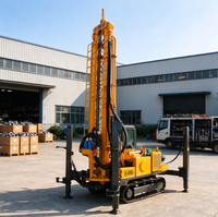 Machine de forage de puits tubulaires 330m, foreuse hydraulique sur chenilles pour puits profonds