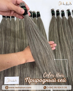 LEXHAIR Cheveux vierges bruts gris sel et poivre tendance, provenant d'un seul donneur, couleur personnalisée, vente en gros, 100% vietnamien - Product Image 6