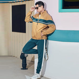 2026 Best Wholesale Winter Men's Plus Size Solid <b>Stand</b> Collar Drawstring Waist Track Suit Sets Athletic Workout Training Jogging - Product Image 2