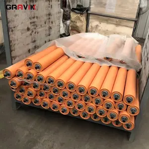 Anti Wear Rubber Coated Belt Conveyor PU-Umlenkrolle für Zement fabriken