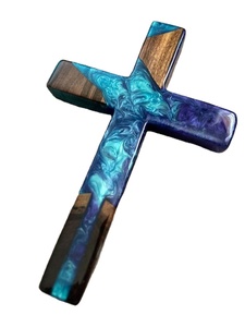 Cruz hecha a mano de madera de olivo de resina epoxi de gran venta, perfecta para boda, bautismo, inauguración de la casa, regalos de cumpleaños y Navidad, nuevo - Product Image 4