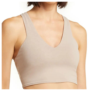 Soutien-gorge de sport pour femme au design classique, logo personnalisé sur le devant, style simple, 100% coton, séchage rapide, respirant, maintien moyen, fitness SPORTS - Product Image 3