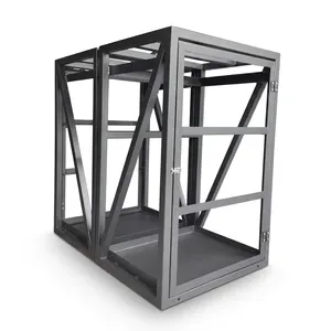 Estructura de Acero con Marco Cuadrado, Estructura Metálica Industrial Negra Resistente con Recubrimiento, Estructura de Almacenamiento para Uso en Almacenes - Product Image 3