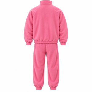 Survêtement polaire en gros pour hommes – Tenue de sport chaude avec veste zippée et pantalon de jogging pour l'entraînement hivernal et le quotidien - Product Image 2