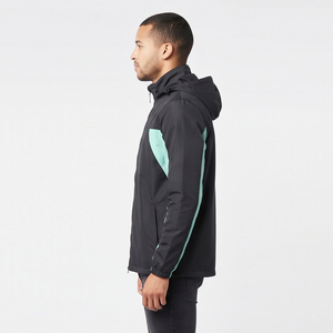 Veste de pluie imperméable pour homme, coupe-vent léger avec capuche zippée, 100% nylon, pour randonnée et camping - Product Image 3
