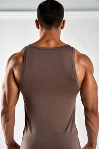 Breathable Top Quality Custom <b>Logo</b> Fitness Clothing Tank Top Men Factory Price Cotton Sleeveless Tank Top - Product Image 5