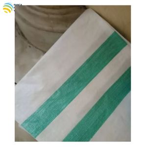 กระสอบพลาสติก PP คุณภาพสูง พรีเมียม ขนาด 125x210 ซม. สีขาว ลายทางสีเขียว สำหรับงานหนัก - Product Image 3