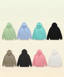 H5574 Vente en gros de sweats à capuche pour hommes en coton mélangé 350 g/m², grandes tailles, sweats à capuche vierges doublés en molleton français - Product Image 2