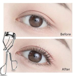 Recourbe-cils en acier inoxydable, outil de beauté pour recourber les cils, convient aux débutants, poignée confortable et bande de caoutchouc souple - Product Image 1