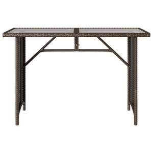 Table de jardin extérieure en rotin PE marron 43,3 x 26,8 pouces - Product Image 4