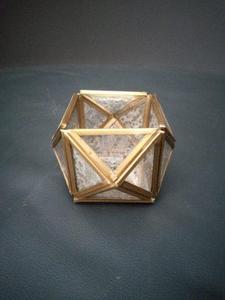 Artisan Design Handmade Geometric Brass Lantern Votive <b>Candle</b> <b>Holder</b> with <b>Mirrored</b> Glass Model VO906 for Home Wedding Decor Gift - Product Image 4