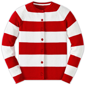 Suéteres de algodón tejidos a rayas de manga larga para niñas, uniformes escolares, suéteres tipo cárdigan con botones para niños - Product Image 5