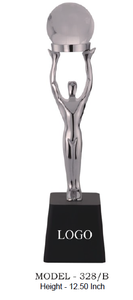 Trophée en métal modèle 328, figurine sportive avec globe, en alliage de zinc plaqué, récompense durable pour les jeux et événements - Product Image 5