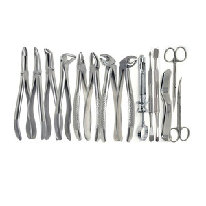 Kit d'instruments professionnels d'extraction dentaire en acier inoxydable : forceps, élévateurs, détartreurs, outils de chirurgie buccale - Product Image 2