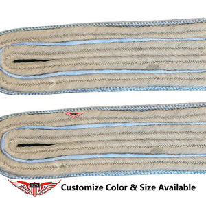 KEW Customize <b>Braided</b> Epaulettes Light Blue Fabric Shoulder Boards Durable Simple Style Garment <b>Accessory</b> - Product Image 2