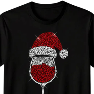 Camiseta de Mujer con Cuello Redondo y Estampado a Cuadros, con Pedrería, de Algodón Suave, Brillante, Estilo Casual, Ecológica, Venta al Por Mayor - Product Image 3
