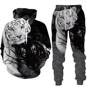 Survêtements à capuche décontractés vintage unisexes d'hiver, antibactériens, écologiques, 100% polyester, sublimation, légers, unis - Product Image 2