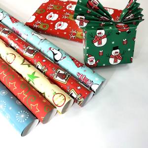 Rollo de Papel de Regalo Ecológico, Desechable y Reciclable de Doble Capa para Navidad y Todas las Ocasiones, Tamaños Personalizables - Product Image 1