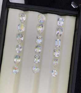 Natural Rainbow Moonstone Faceted Lot Blue <b>Flash</b> Loose Gemstones Wholesale Jewelry Making Stones Madagascar - Product Image 2