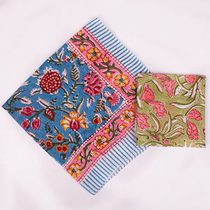 Bandanas en popeline de coton respirante et douce, imprimées de motifs floraux, fabriquées à la main, style bohème, multifonctionnelles, Craftjaipur, écologiques, de luxe - Product Image 2