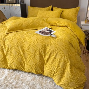 Luxury 100% Cotton Bedding <b>Sets</b> Woven Solid 300tc Style Double-Sided All-Season <b>Comforter</b> <b>Set</b> - Product Image 2