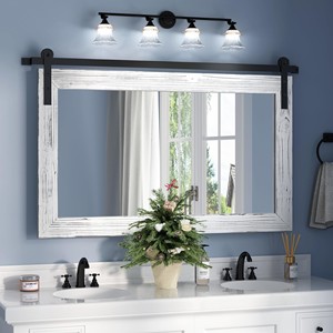 Mango Wood Rustic Farmhouse <b>Wall</b> <b>Mirror</b> - Antique Distressed Wholesale - Product Image 2