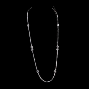Collier de fiançailles et de mariage en diamant de laboratoire, formes multiples, certifié IGI, clarté VVS-VS, maillons en or, tendance, vente en gros, export Inde - Product Image 1