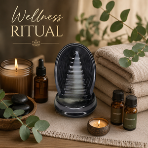 Temple Style Ceramic Backflow <b>Incense</b> Burner Waterfall Cascade <b>Cone</b> Holder | Handmade Aromatherapy Meditation Zen Home Decor OEM - Product Image 4