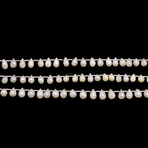 Forma de lágrima facetada de silimanita amarilla 6x4mm-7x5mm 8 pulgadas hebra de cuentas de piedras preciosas de cristal Natural para hacer artículos de joyería - Product Image 3