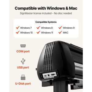 Plotter da Taglio Vinile con Larghezza di Alimentazione Massima 28 Pollici, Doppie Lame, Velocità Regolabile, Display LED - Forniture per Artigianato e Stampa - Product Image 3