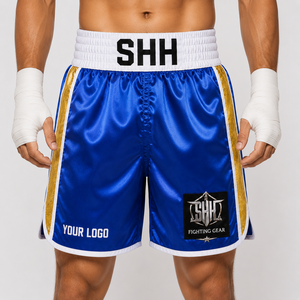 กางเกง MMA แบบสั่งทำพิเศษสำหรับผู้ชาย ผ้าโพลีเอสเตอร์ผสมสแปนเด็กซ์ กางเกงชกมวยแห้งเร็ว น้ำหนักเบา ยืดหยุ่น เหมาะสำหรับฝึกซ้อม MMA มวยไทย - Product Image 6