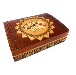 Handcrafted Red Bone Inlay Geometric Pattern Jewelry Box Rectangular Wooden Keepsake <b>Chest</b> Luxury Mother of Pearl <b>Storage</b> Case - Product Image 1