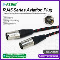 Fábrica OEM Ethercon Xlr Conector Cable de red trenzado Cat5e Cat6 Impermeable Rj45 Ethercon Cable de conexión