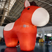 Animaux de dessin animé gonflables personnalisés, cheval de dessin animé gonflable, décoration publicitaire pour centre commercial