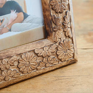 Antique Style Handmade Wood Photo <b>Frame</b> Rustic Vintage Decorative Display for Home Office Table Shelf Classic Look Finish - Product Image 2