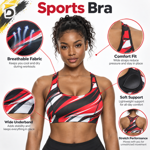 Soutien-gorge de sport léger et confortable, offrant une mobilité flexible et un maintien fiable pour l'entraînement en salle de sport, la course à pied et l'usage quotidien actif. - Product Image 6