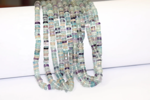 Cuentas DE FORMA DE NEUMÁTICO facetado de fluorita Natural 5,5-6 MM 16 pulgadas cuentas Heishi de corte de rueda para la fabricación de joyas - Product Image 4