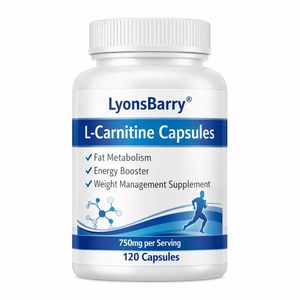 Cápsulas de L-Carnitina para Adultos, Dosis de 500 mg, Metabolismo de Grasas, Potenciador de Energía, Suplemento para el Control de Peso, 100 Cápsulas/Botella, OEM Privado - Product Image 2