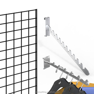 High Quality 10-Notch Metal Straight Grid Panel <b>Display</b> <b>Hook</b> Arm for retail shop - Product Image 1