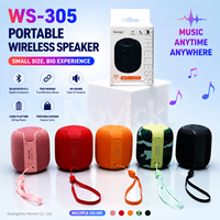Radio FM sans fil WS305, Boombox portable avec sangle, Subwoofer puissant, Lecteur audio d'urgence pour camping en extérieur, Dispositif en gros
