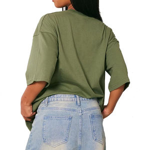 T-shirt Femme Haut de Gamme Confortable à Manches Courtes pour l'Été – Respirant, Séchage Rapide, en Coton et Polyester Tricoté Teint Uni - Product Image 6