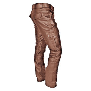 Pantalon en cuir véritable pour homme, respirant, de qualité supérieure, au meilleur prix, design élégant, couleur noire, en vente - Product Image 4