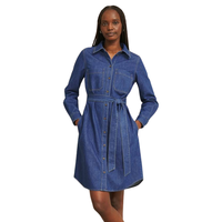 Robe en jean sans manches tendance pour femme avec poches, tenue décontractée quotidienne, fournisseur en gros