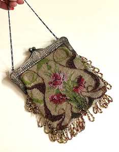 Sac à main de luxe en coton doux pour femme, fait main, élégant, multicolore, avec perles de verre et plumes, cadeau tendance - Product Image 5